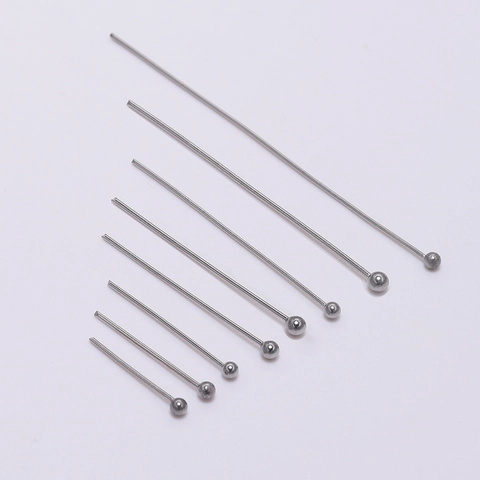 Stainless Steel Ball Head Pins For DIY Jewelry Making Multiple Sizes Round Head Pins For Beading Accessory Handcraft Pins