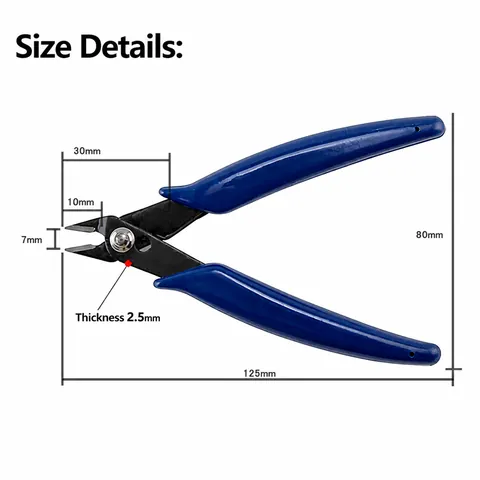 Professionele DIY Sieraden Maken Gereedschap Tang Koolstofstaal Blauwe Antislip Handgreep Krimptang Zijkniptang Opening Buigringen Tang
