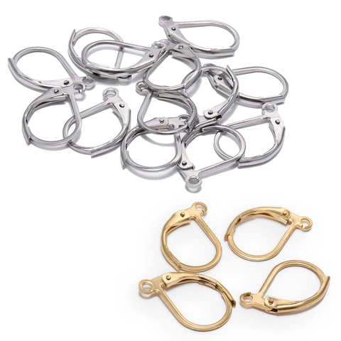 Stainless Steel French Leverback Earring Hooks For DIY Jewelry Making Gold Silver Earring Findings Components Accessories For Handcrafted Earring Repair