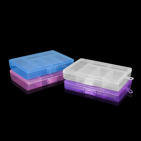 Rectangular PP Transparent Plastic Storage Box Multi Compartment Jewelry Earring Accessory Organizer Dustproof Small Container