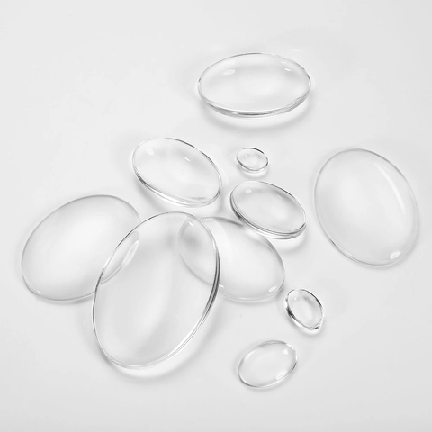 Cabochons en Verre Ovales Transparents Dos Plat Pierres de Temps pour Fabrication de Bijoux DIY Pendentif Boucle d'Oreille Accessoires