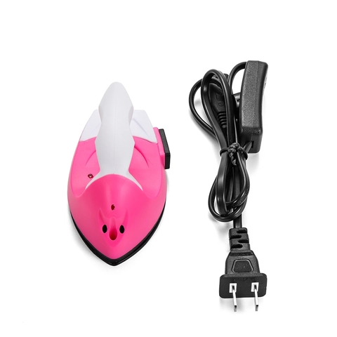 Mini Fer à Repasser Électrique Portable Fer à Sec Manuel Pour Bricolage DIY Voyage Petit Rose Blanc
