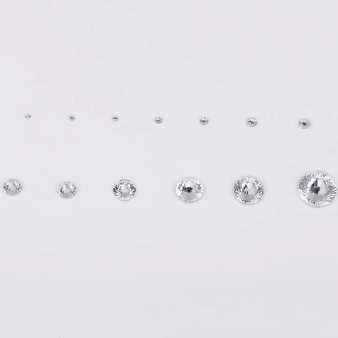 Witte Flatback Glas Strasssteentjes Zilver Gecoat Rond Gesneden Kristal Losse Edelstenen Voor Nail Art DIY Ambacht Kleding Schoenen Decoratie
