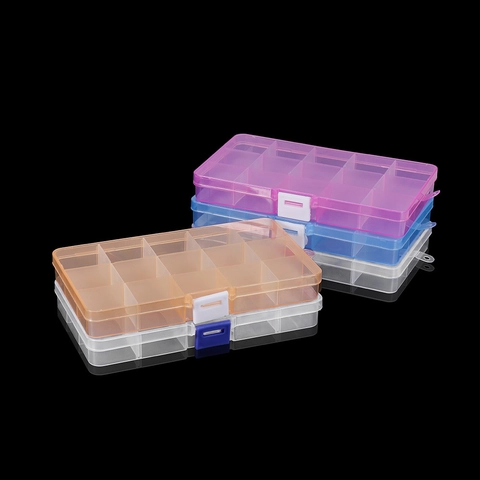 Multi Compartment Portable Plastic Jewelry Storage Box Transparent PP Organizer For Beads Earring Findings Removable Case