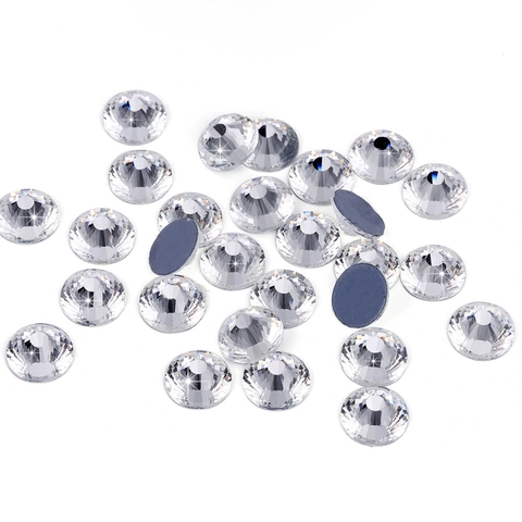 Glass Flatback Rhinestones Round Multifaceted Crystal Beads For DIY Nail Art Clothing Jewelry Making Decoration