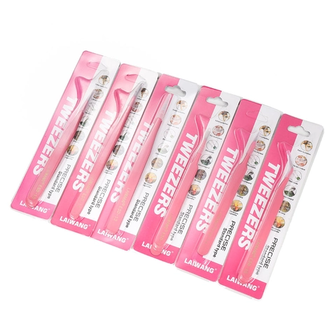 Professional Precision Anti-Static Stainless Steel Tweezers Pink ESD Tools For Jewelry Making Eyelash Extensions DIY Craft