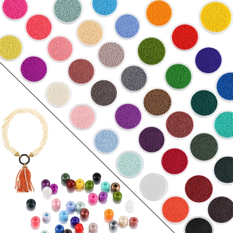 Cuentas de Semilla de Vidrio de 2mm Redondas Sueltas Espaciadoras Para DIY Joyería Collar Pulsera Decoración de Ropa Materiales Artesanales
