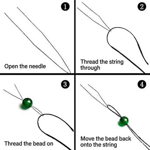 DIY Perlensticknadel Set Legierung Große Öhr Einfädeln Werkzeuge Mit Tragbarer Aufbewahrungsröhre Für Schmuckherstellung