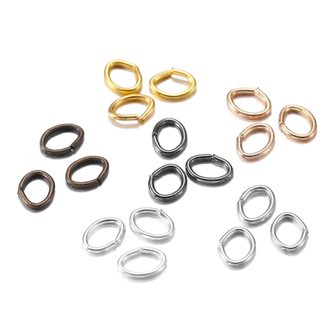 Metal Oval Open Jump Rings For DIY Jewelry Making Findings Necklaces Bracelets Connectors Bulk Pack Accessories Electroplated Finishes