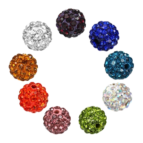 Polymerton Strass Disco Kugel Perlen Für Shamballa Armband DIY Schmuckherstellung Lose Perlen Zubehör