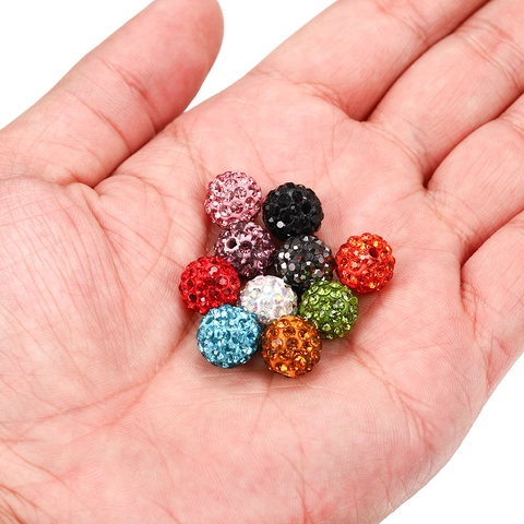 Polymerton Strass Disco Kugel Perlen Für Shamballa Armband DIY Schmuckherstellung Lose Perlen Zubehör