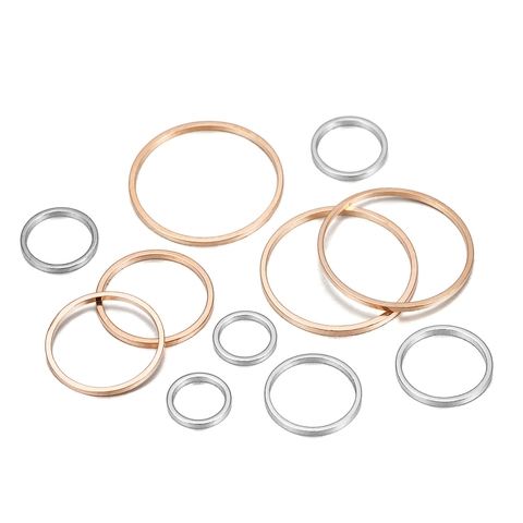 DIY Jewelry Making Accessories Copper Closed Circular Jump Rings Gold Silver Plated Earring Findings Connectors Materials