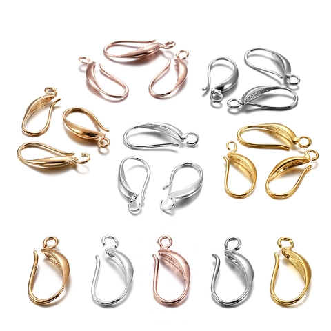 Crochets d'Oreilles en Cuivre Lisse Attaches pour Boucles d'Oreilles DIY Composants de Bijoux Accessoires pour Création