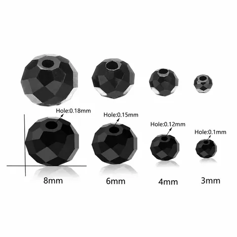 DIY Faceted Glass Beads Transparent Crystal Beads For Jewelry Making Bracelets Necklaces Multiple Colors Loose Beads Accessory Craft Material