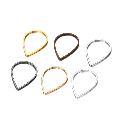 Copper DIY Teardrop Pendant Charms Electroplated Minimalist Geometric Water Drop Jewelry Findings For Earrings Necklaces Making Women Accessory
