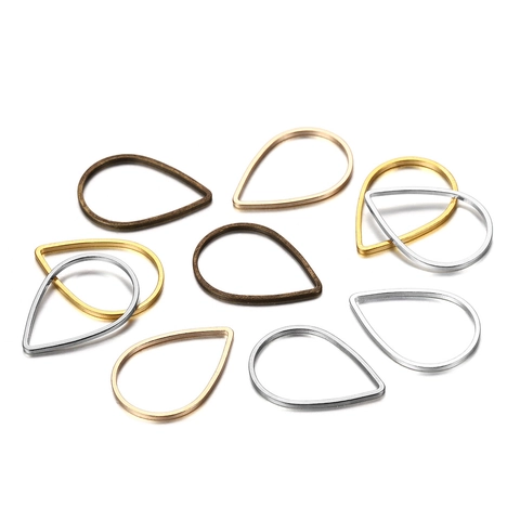 Copper DIY Teardrop Pendant Charms Electroplated Minimalist Geometric Water Drop Jewelry Findings For Earrings Necklaces Making Women Accessory