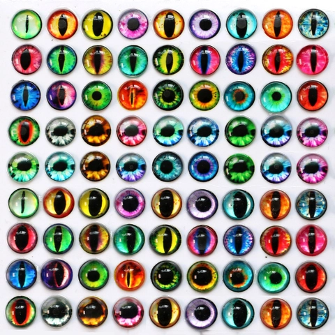 Multicolor Evil Eye Dragon Eye Glass Cabochons Round Flatback Dome Patches For Jewelry Making DIY Crafts Handmade Accessories