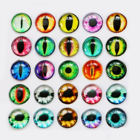 Multicolor Evil Eye Dragon Eye Glass Cabochons Round Flatback Dome Patches For Jewelry Making DIY Crafts Handmade Accessories
