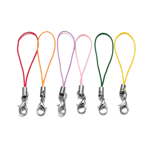 Cordini Colorati Fai-da-te Con Chiusura a Moschettone Filo di Nylon Forniture per la Creazione di Gioielli per Telefono Portachiavi USB