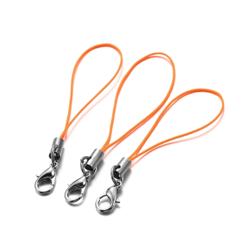 Nylon Phone Straps Braided Cord Metal Lobster Clasp For DIY Keychain Jewelry Making Charms Multi Color Phone Lanyards