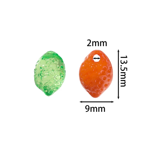 Acryl Zitronenförmige Perlen Cartoon Frucht Anhänger Für DIY Schmuckherstellung Armband Halskette Zubehör Kleine Sommerfrucht Charms