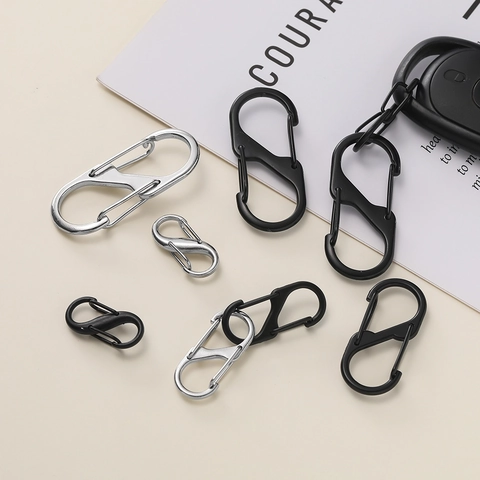 Zinklegierung S-Biner Doppelter Federverschluss Karabinerhaken S-förmig Verbindungsclip Für Schlüsselanhänger DIY Armband Rucksack Zubehör