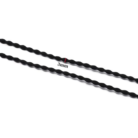 Cordino Elastico Ondulato 3mm Nylon Gomma Alta Elasticità Filo Intrecciato per Fai da Te Elastici per Capelli Gioielli Artigianali Multicolore