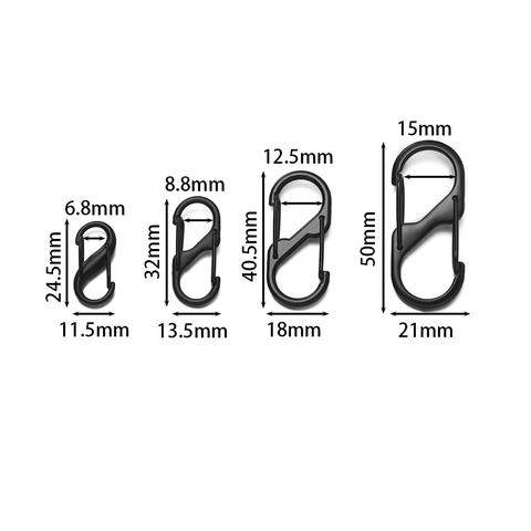 Zinklegierung S-Biner Doppelter Federverschluss Karabinerhaken S-förmig Verbindungsclip Für Schlüsselanhänger DIY Armband Rucksack Zubehör