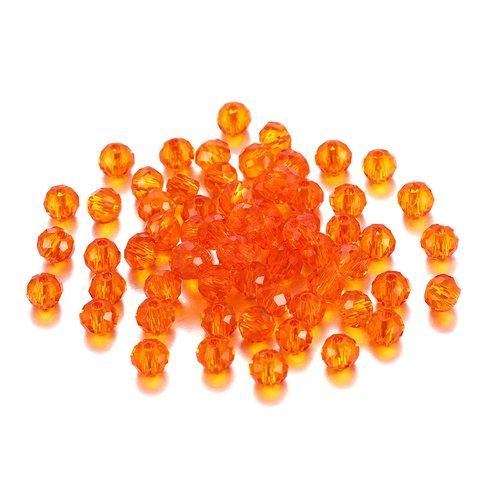 Faceted Glass Loose Beads Transparent Rondelle Spacer Beads For DIY Jewelry Making Bracelet Necklace Crafting Accessories