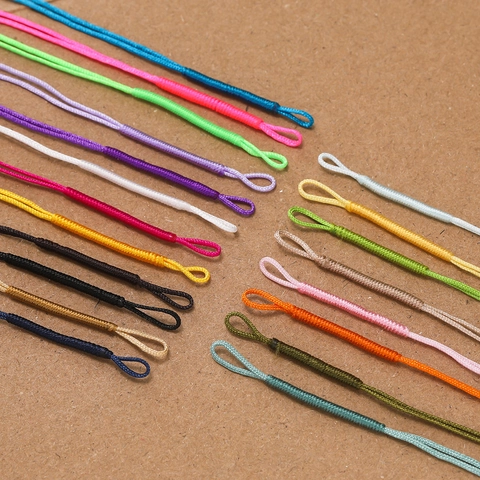 Bunte Geflochtene Nylon Anhänger Verschluss DIY Schmuckherstellung Schnur Handgemachte Schlaufe Verbinder Für Halskette Armband Hängeseil Zubehör
