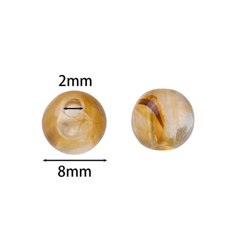 8mm Marble Pattern Acrylic Beads For Jewelry Making DIY Bracelet Necklace Round Beads With 2mm Hole Fashion Accessory