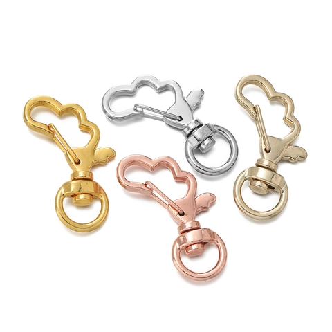 Cartoon Alloy Lobster Clasp Moon Star Heart Cat Dolphin Shape For DIY Jewelry Keychain Hand-made Making Accessory Bag Charm Findings