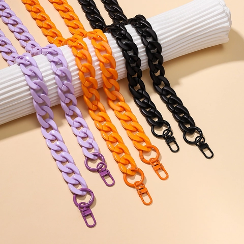 Acryl Legierung Grobe Taschenkette DIY Ersatz Schultergurt Für Damen Handtasche Umhängetasche Einfarbig Zubehör