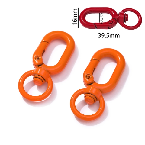 Alloy Colorful Painted Swivel Lobster Clasp Snap Hook DIY Keychain Bag Accessories Jewelry Findings Swivel Clasp Wholesale