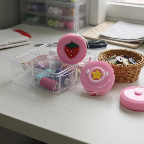 Cinta Métrica Retráctil Mini Portátil Lindo Patrón de Dibujos Animados Fresa Piña Regla Suave para Costura Medida Corporal