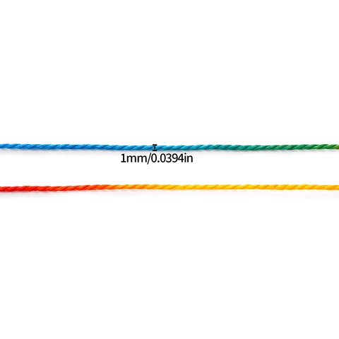 Colorful Polyester Waxed Cord For DIY Jewelry Making Braided Bracelet Hand-Woven Craft Material Accessories Gradient Thread