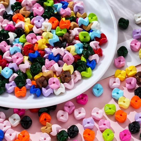 Colorful Acrylic Painted Wave Snowflake Beads For DIY Phone Chains Jewelry Making Irregular Handmade Beads Accessories