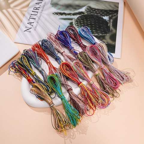 Cordoncino in Nylon Sfumato Tinto a Segmenti per Creazione Gioielli Fai da Te Bracciale Intrecciato Collana Filo Forniture Artigianali Fatto a Mano Filo No 72