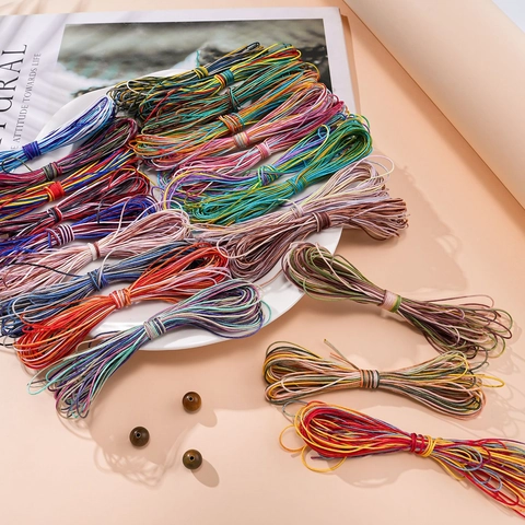 0.8mm Gradient Braided Nylon Cord Gauge Multicolor Jewelry Thread For DIY Bracelet Necklace Handmade Crafting Supplies