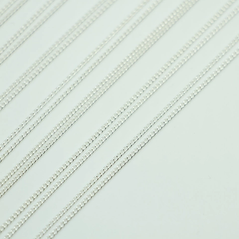 Dorado Plateado Rodio Plateado DIY Joyería Collar Cadenas Fina Cadena De Eslabones Con Cierre De Langosta Cobre Hierro Material Para Creación De Joyas