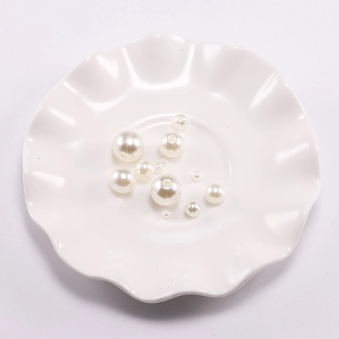 ABS Plastic Imitation Artificial Pearl Multi-color Round Straight Hole Loose Beads For DIY Jewelry Making Clothing Handicraft