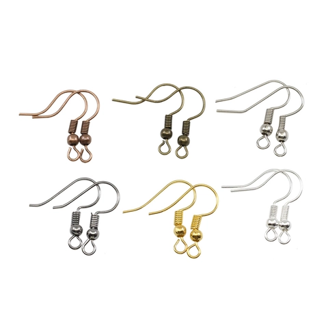 Metal Alloy Earring Hook DIY Jewelry Making French Fish Hook Beaded 9-Shaped Ear Wire Handmade Earring Minimalist Charm