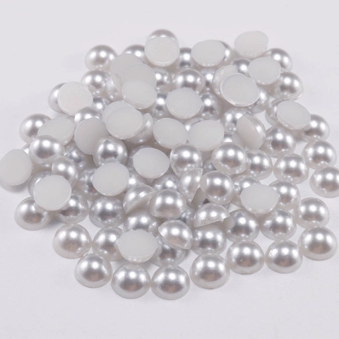 Half Round Flatback ABS Artificial Pearl Beads For DIY Crafts Nail Art Clothing Jewelry Decoration Multicolor Loose Beads