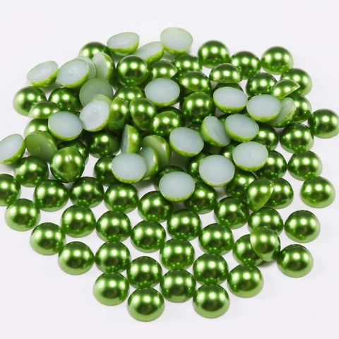 Künstliche Perles d'Imitation Demi-Rondes en ABS à Dos Plat Couleur Unie Pour la Fabrication de Bijoux DIY Vêtements Nail Art Artisanat