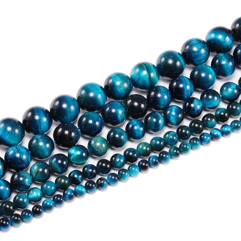 Perle Tonde in Pietra Occhio di Tigre Naturale Gatteggiamento Perline Sciolte per DIY Bracciale Collana Creazione Gioielli