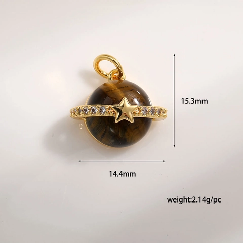 Pendentif en Pierre Naturelle Vintage Pour DIY Bijoux Cuivre Plaqué Or Oeil De Tigre Améthyste Coeur Croix Pendentif Collier
