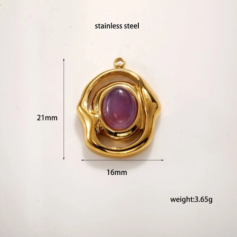 Naturstein Edelstahl Anhänger Lapislazuli Tigerauge Kreuz Wassertropfen Herz Charm Für DIY Halskette Schmuckherstellung