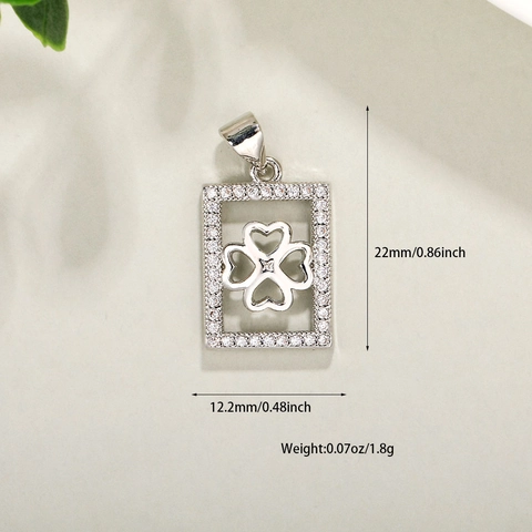 Luxury Copper Flower Tulip Daisy Pendant For DIY Jewelry Making Electroplated Enamel Rhinestone Artificial Pearl Sweet Style Women Findings
