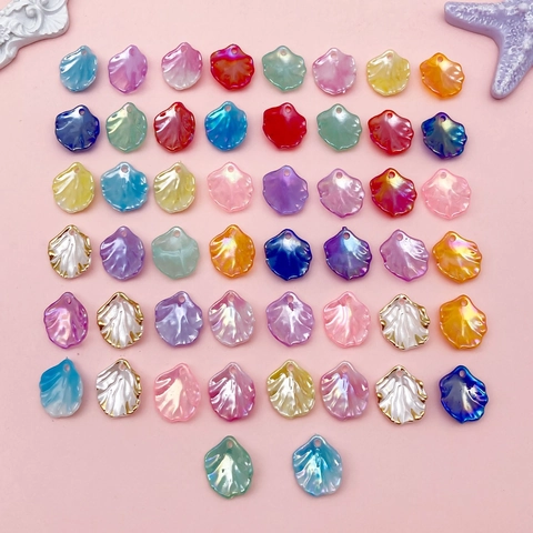 Colorful Acrylic Leaf Petal Pendants Floral Charms For DIY Earring Necklace Jewelry Making Crafting Supplies Women Girls