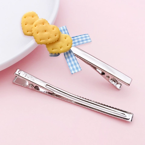 Square Metal Duckbill Hair Clips For DIY Hair Accessory Making Durable Iron Alloy Alligator Clips Base Silver Black Hairpins